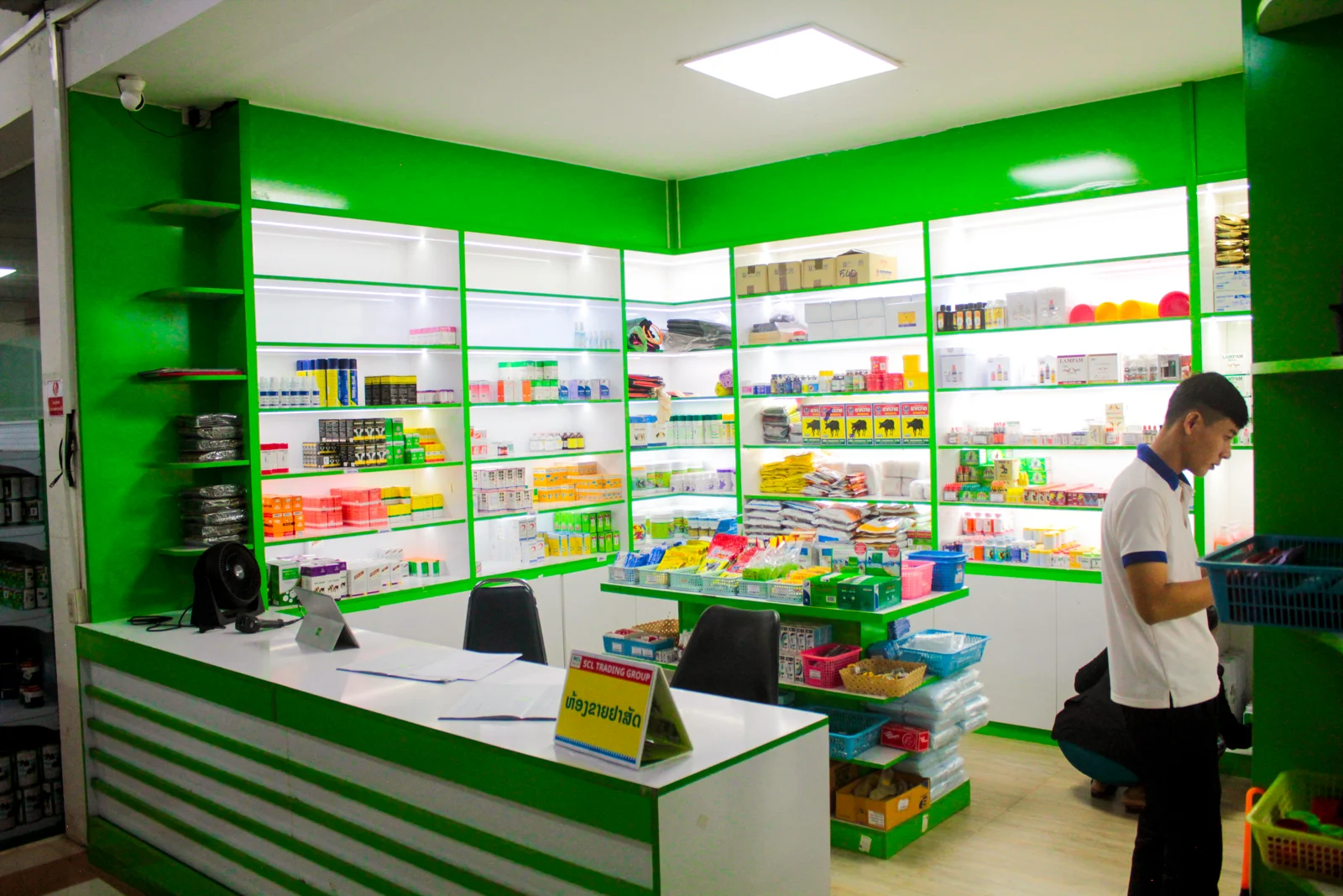 Tong Kankaseth shop and product displays